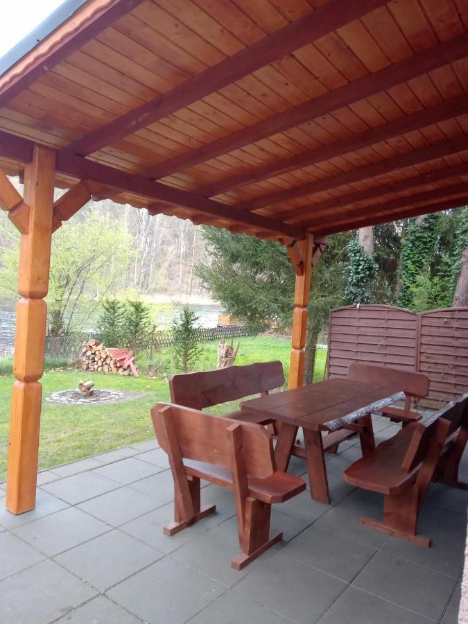 Urokliwy Domek Nad Brzegiem Jeziora Lubiatów Dış mekan fotoğraf